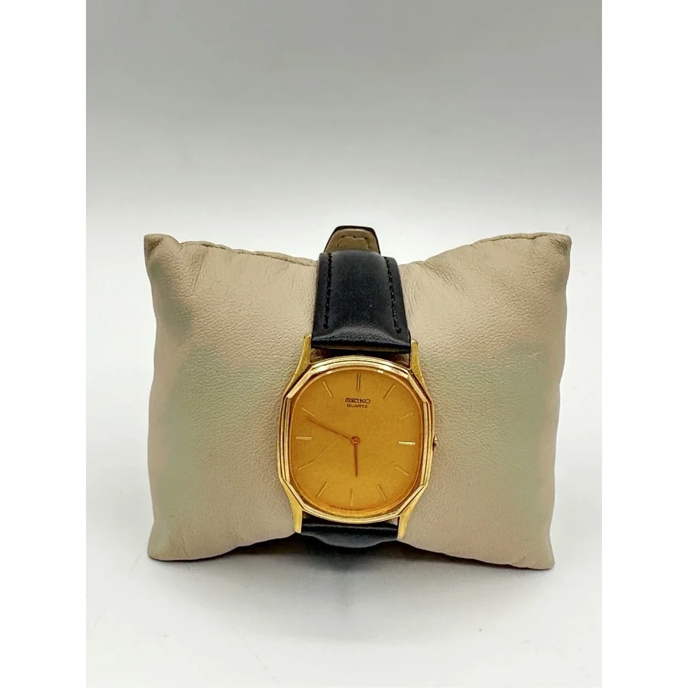 Vintage 1983 Seiko Quartz 7430-5129 Gold Tone Champagne Dial